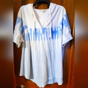 Jane & Delancey Women's Short Sleeve Hooded Sweatshirt